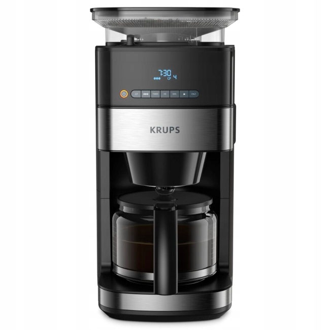 Krups prekvapkávací kávovar so vstavaným mlynčekom KM832810 1,25 l, čierny